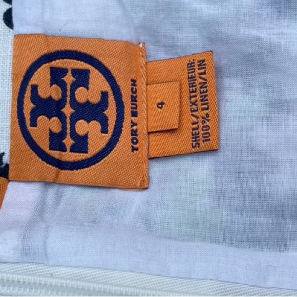 Tory Burch White Blue & Green Casual Dress - Picture 11 of 12